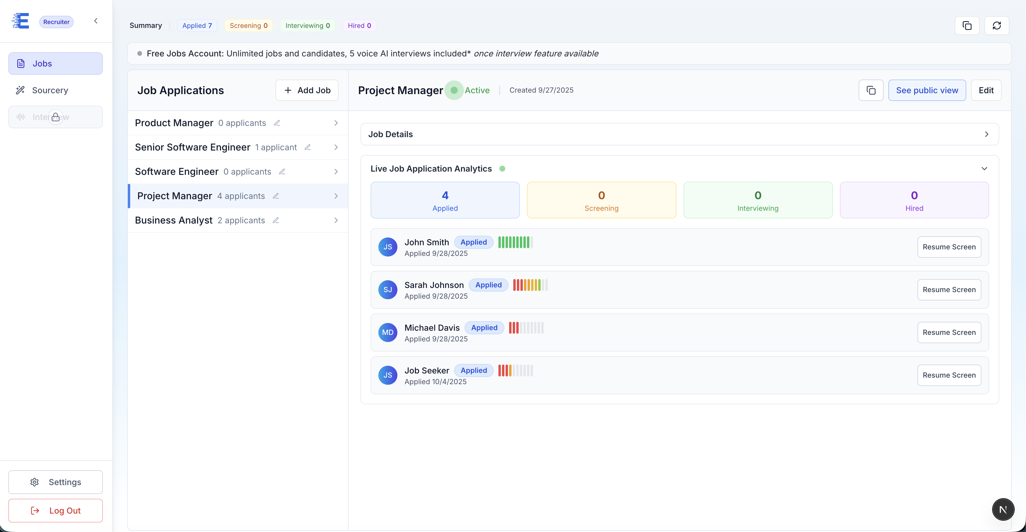 Complete ATS Platform Screenshot